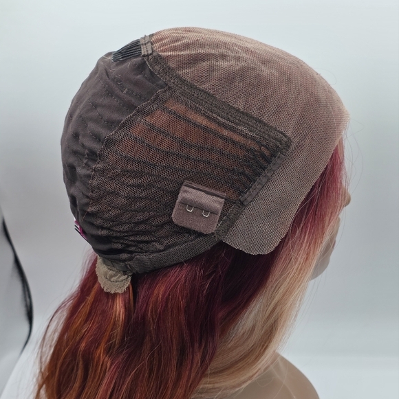 Chelsey Smith Crowns Cosmetics Cayenne Luxe Red & Blonde Wavy Lace Front Wig - Picture 10 of 12